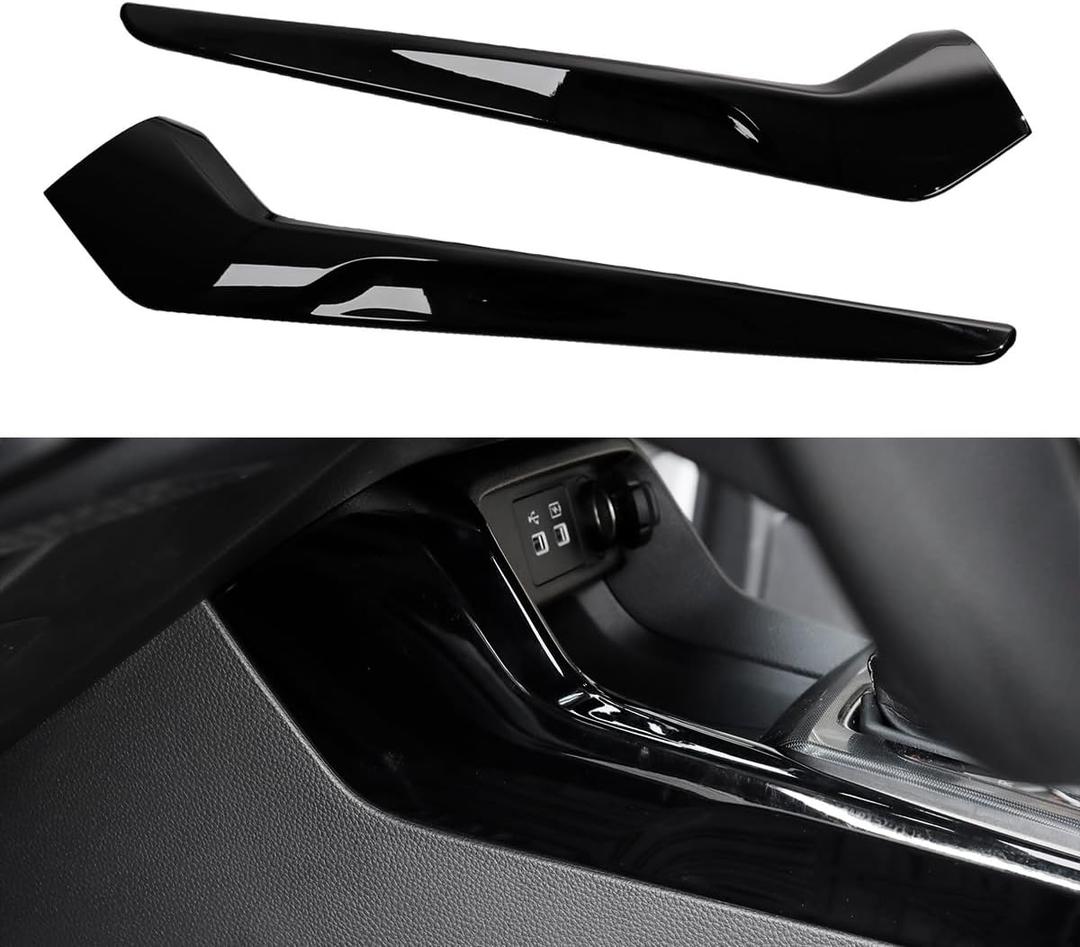 YINGTUU for Honda Civic 11th Gen 2022 2023 2024 2025 Accessories Car Side Gear Shift Cover Strip Decals Interior Stickers ABS Glossy Black