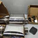 3 Inch Valved Muffler Electric Exhaust Cutout with Muffler Cat Back Exhaust System Kit (2pcs)
