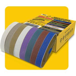 45-Piece 3/4" x 12" Knife Sharpener Sanding Belt Kit for Work Sharp WSKTS-KO, Multiple Grits