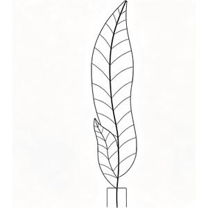 Oversize Leaf Metal Trellis, Tall Robust Plant Support Structure