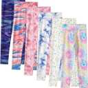 6 Pack Girls Printed Leggings High Waisted Yoga Pants for Girls Full Length Leggings Kids Stretchy Pants (4-5T, Multi 2)