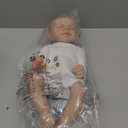 RXDOLL Reborn Baby Dolls Realistic 18 Inch Silicone Full Body Vinyl Lifelike Baby Doll Boy Waterproof Sleeping Newborn Baby Dolls Toys for Kids Age 3+ (White Clothes)