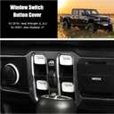 4PCS Window Switch Button Cover Trim Interior Accessories for Jeep Wrangler JL JLU Gladiator JT 2018-2024 (White)