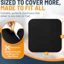 Toaster Oven Liners for Bottom of Oven (4 Pack) Reusable Non-Stick Heat Resistant Toaster Liners, Compatible with Ninja, Cuisinart, Emeril Lagasse & More, Toaster Mat, 12"x12" (Black)