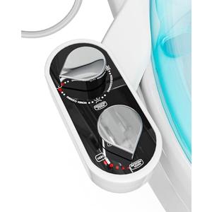 Clear Rear Bidet Attachment for Toilet - Self-Cleaning Dual Nozzle Bidet Toilet Seat with Adjustable Water Pressure - Easy Installation - Hygienic Toilet Accessories