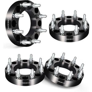 EVIL ENERGY 8x180 Wheel Spacers 1.5 inch Compatible with Chevy Silverado 2500 2011-2018, 8x180 mm 8 Lugs 125 mm Hub Bore M14x1.5 Studs Black, Not Hubcentric