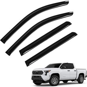 Tacoma Rain Guard - Window Visors for Toyota Tacoma 2024-2026, Out-Channel Side Window Rain Guards for Tacoma Accessories, 4PCS, Black, Car Accessories