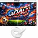 2 x USA Soccer Decorations Banner, Team USA Decorations, American Football Themed Decor, American Soccer Themed Decorative Banner for US Party Decorations, 71 x 43 Inch