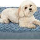 Orthopedic Dog Beds for Crate with Removable Washable Cover Egg-Crate Foam Pet Pad Mat with Anti-Slip Bottom,Waterproof Dog Beds Small Sized20x16 Inch