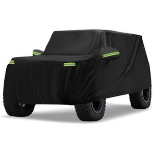uxcell Waterproof Car Cover for Ford Bronco 4 Door 2021-2023 Outdoor Full Car Cover All Weather Protection Rain Sun Protection with Zipper Black