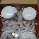 5Pcs Christmas Window Lights, Battery Powered Twinkle Lights Christmas Decorations Indoor Outdoor for Wall Door Porch Balcony Glass Decor with Suction Cup & Timer