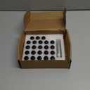 NPAUTO Wheel Lug Nuts 1/2'' x20 Thread, Conical Bulge Seat, Closed End Bulge Acorn Spline 1.38" Tall 3/4" Hex Fit for Wrangler, Ford Explorer F-150 Mustang, Impala, Dodge Dakota (Pack of 23+2, Black)