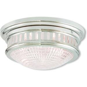 Livex Lighting 73052-35 Transitional Two Light Ceiling Mount from Berwick Collection in Polished Nickel Finish