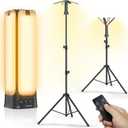 Clemas Camping Lights with Remote & Stand 8.2 Ft,14000 mAh Rechargeable Camping Lantern Tent Light, 6000 Lumen Magnetic Work Light,Portable Outdoor Light for Hiking,Camping,Emergency,Power Outages
