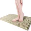 Bathroom Rugs, Floor Mats, Shower Mats, Kitchen Mats, Doormats 16 x 23 inches, Washable (Beige)