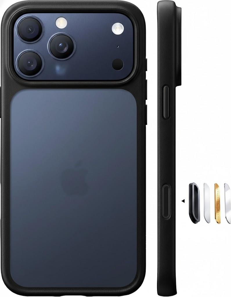 TORRAS for iPhone 17 Pro Case, Beyond Military-Grade Protection, Camera Control Button, DIY Buttons, Translucent Matte Slim Thin Shockproof Hard Back Anti-Scratch Phone case for iPhone 17 Pro, Black