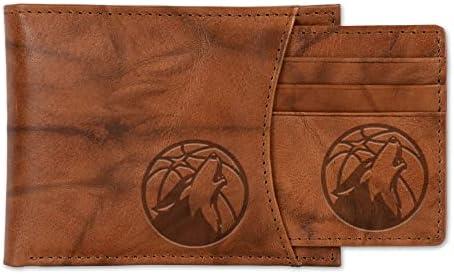 NBA Basketball Genuine Leather Slider Wallet - 2 Gifts in One