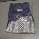 Funny Mama Bow Shirts for Women Checkered Mom T-Shirt Momma Graphic Short Sleeve Tee Top (Blue, XXL)