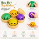 Green and Yellow Dumpling Squishies New Mystery Squishies Dumpling with Box Stress Relief Balls Sensory Toys Desk Squeeze Toys Gift