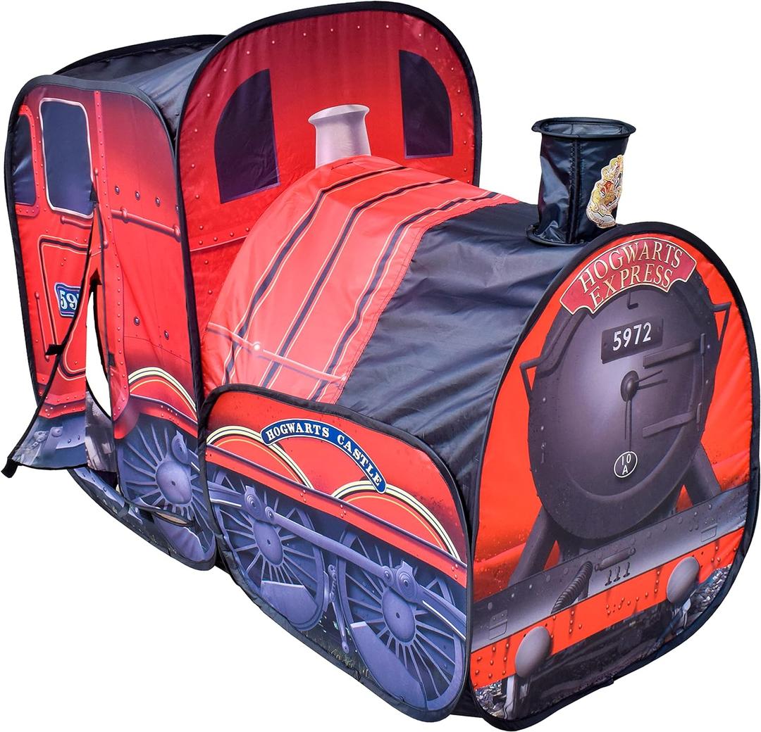 Harry Potter Hogwarts Express Pop Up Tent  Easy to Setup Playhouse for Kids | Red Train Toy with Two Entrances  Sunny Days Entertainment
