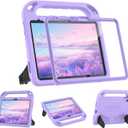 BMOUO Kids Case for iPad 11th Generation (A16) 11 Inch 2025/iPad 10th Generation 10.9" 2022 - with Screen Protector, Shockproof Handle Stand iPad 11th/10th Generation Case for Kids, Light Purple