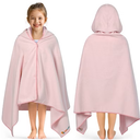 SUN CUBE Kids Changing Robe Surf Poncho, Kids Beach Towels, Hooded Towel For Toddler Bath Pool, Microfiber Quick Dry Wearable Towel Poncho with Hood, Swim Towel for Boys Girls 3-7 Years, Pink