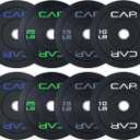 CAP Barbell 2-Inch Olympic Bumper Plate Weight Set with 6 Post Rack | 100-370 lbs | Multiple Options