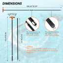itayak 8.39'/12.3' Shallow Water Anchor Pole (Gloves Included)