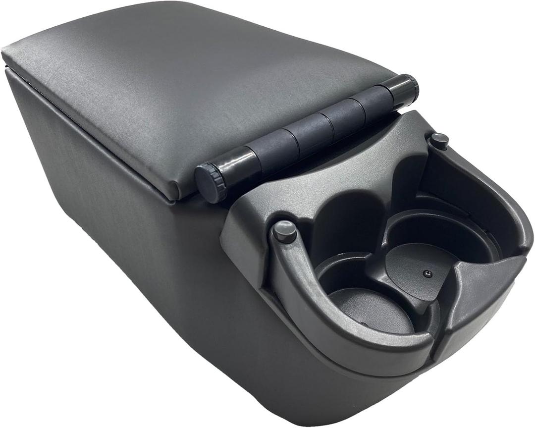 Universal Truck Seat/Bench Contractor Center Console Business Organizer and Storage with Adjustable Cup Holders, Clip Board, and Padded Top Lid for Armrest 124809