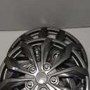 LYDS Spyder GM Gunmetal Gray Universal 15 inch Premium ABS Hubcap Wheel Cover Replacement Set of 4 - GWC-15GM-B(ring holders broken)