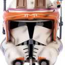 Cosplay Halloween Helmet Deluxe Full Head Helmet Mask for Props Collectible Home Decoration (Brown White)
