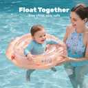 SLOOSH Baby Pool Float with Double Air Chambers, Inflatable Baby Swimming Float with Safety Seat,Toddler Infant Swim Float Ring Swimming Pool Accessories for Age 6-36 Months