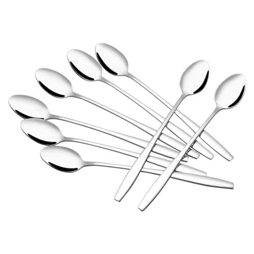 Pekky 7.5-Inch Long Handle Iced Teaspoon, 12 Pieces Stainless Steel Ice Tea Spoon