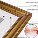 Yaetm 16x20 Picture Frame Matted to 11x14 Set of 2, 1.4” Wide Molding & Rustic Gold Poster Frames 16 x 20 for Wall Gallery, Home and Office, Wall Mount (2 pack, Gold)