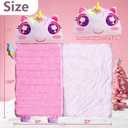 Kids Sleeping Bag, Large Unicorn Slumber Bag for Girls Boys, Portable Nap Mat, Preschool Daycare Kindergarten Birthday Gift 3-12 Yr Child