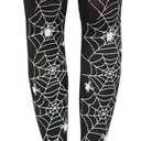 EraSpooky Halloween Thigh High Stockings 4-Pack Tights Set  Skeleton Spiderweb Pumpkins Ghosts