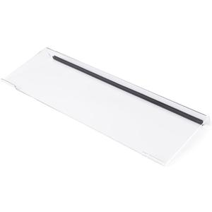 BOOMIBOO Clear Acrylic Tilted Computer Keyboard Holder for Ergonomic Typing, Keyboard Stand with Silicone Anti-Slip Strip, 17 x 5.7 Inch Keyboard Tray for Office Desk, Home, School