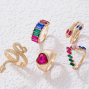 Chunky Stackable Rings Set For Women Open Adjustable Bold Thick Geometric Knuckle Rings Minimalist Statement Jewelry Gift