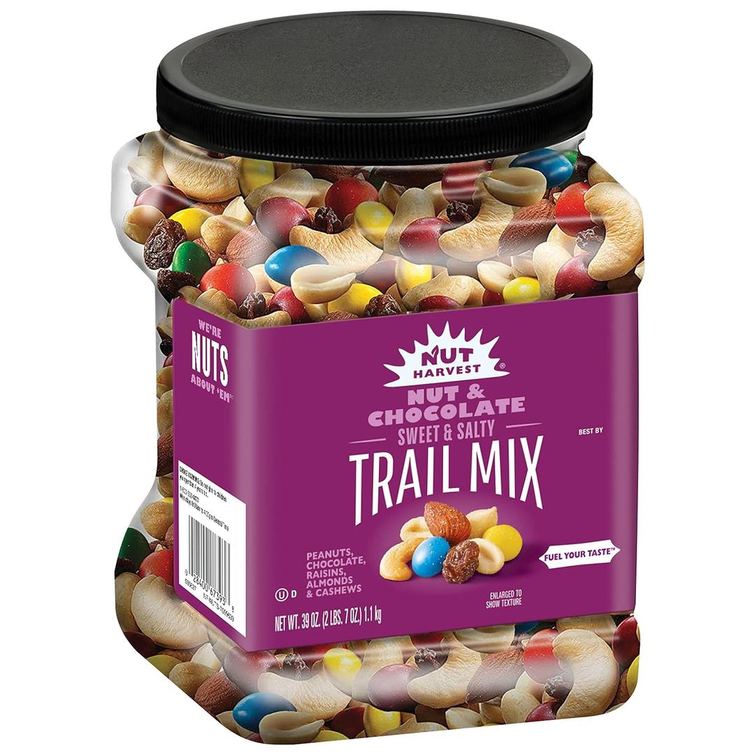 Nut Harvest Nut & Chocolate Mix, 39 Ounce Jar (EXP 08/11/26)