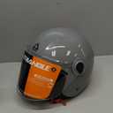 TRIANGLE Open Face Motorcycle Helmet Retro 3/4 Helmets with Clear Visor for Men Women DOT Approved S