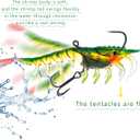 2 x Fishing Bait, Soft Bait, Shrimp Fishing Artifact, Home Fishing Bait, Suitable for Saltwater Lakes, Sea bass, Trout, 2 Pieces (Light gree)