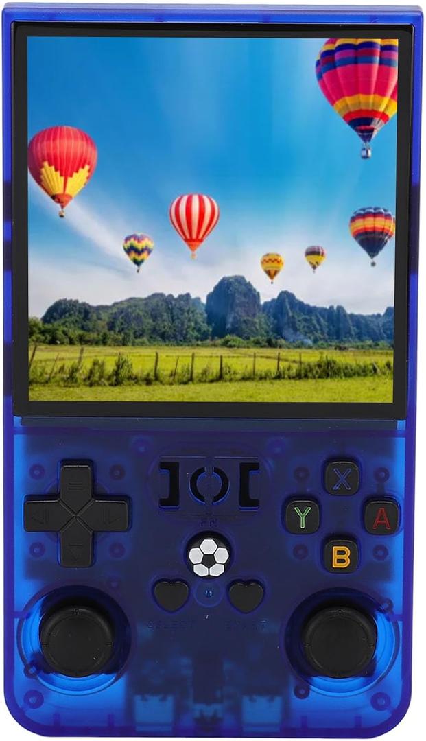 Handheld Retro Game Console, 1.5GHz 4 Inch HD Screen Dual 3D Joysticks Retro Video Game Console for Travel (64GB)