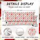 Mancheng-zi Coquette Red Bow Christmas 20x54 Body Pillow Cover Pillowcase with Zipper, Preppy Girly Christmas Decor, Retro Xmas Candy Cane Bow Trellis Decorative Long Hug Pillow Cases for Bed Couch