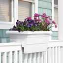 Root & Vessel Countryside Rail Planter, White, 24"