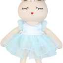 Ballerina Doll Easter Stuffed Animal Bunny Plush Animal Doll, Plush Rabbit Toy Bunnys Stuffed Animals for Girls Easter Animals on Party Birthday Christmas (Yellow)