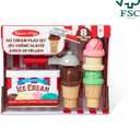 Melissa & Doug Scoop and Stack Ice Cream Cone Wooden Magnetic Pretend Play Food Set, Preschool Toy Play Ice Cream Set, Pretend Food, Toy for Toddlers and Kids Ages 3+ - FSC-Certified