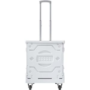 VECELO Foldable Shopping Cart with Wheels, 23GAL, White