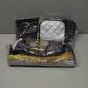 10 Pcs Marble Farmhouse Kitchen Decor Accessories Set Marble Kitchen Dish Towels Rugs Oven Mitts and Pot Holders Sets for Cooking Baking(Black Gold,Modern)