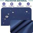 FLYMEI Patio Cushion Covers 22x22x3 Waterproof Outdoor Cushion Cover Replacement 2Packs Outdoor Seat Cushion Slipcover for Rattan Chair Sofa, Navy Blue