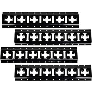 Mytee Products 4 Pack 2 ft X Track Tie Down Rail, ETrack Rail with Horizontal & Vertical Slots, Black Powder Coated Finish 12 Gauge Steel - Allows E-Track Straps in Horizontal or Vertical Alignment